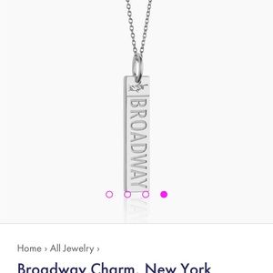 Jet Set Candy Broadway NYC charm in 925 solid sterling silver